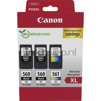 Canon PG-560XLx2/CL-561XL Multipack zwart en kleur cartridge