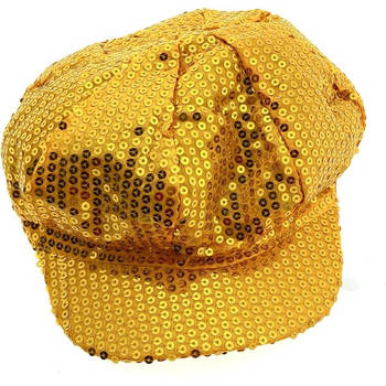 Oranje Glitter Pet Cap - 8 Panel