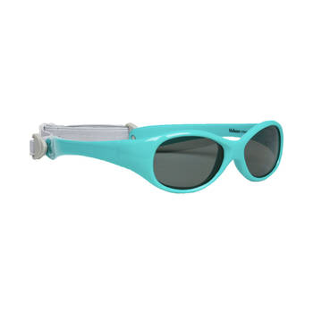 Melleson Eyewear Noah - Kinderzonnebril met Band - Maat S - Aqua - PBA-Vrij - Lichtgewicht - Verstelbare Zonnebrilband