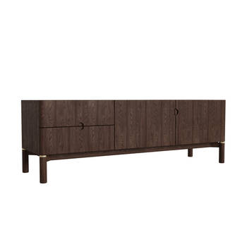 Giga Living - Tv-Meubel Donkerbruin Eikenhout - 160x46x55cm - Arun