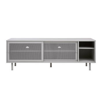 Giga Living - Tv-Meubel Metaal Greige - Schuifdeuren - 6-Vakken - 45x160x55cm - Veep