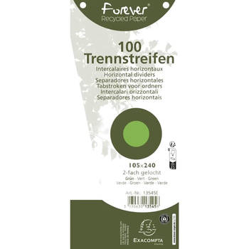 Exacompta Scheidingsstroken - groen - trapezium 180 g/m², gerecycleerd, met perforatie, (pak 100 stuks)