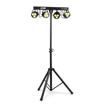 Discolamp - MAX PartyBar4 disco verlichting met 4 PAR spots aan T-bar incl. standaard