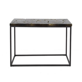 Maron haltafel - 100 cm - zwart/goud