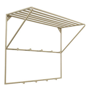 LOFT42 Jasmin Kapstok – Beige – Metaal – 9 haken - 60x80x32