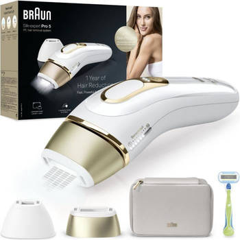 Braun Pulsed Light Epilator Pro 5 - PL5152 - Silk·expert - Ontharen thuis - Etui - Venus Scheermes - 2 opzetstukken