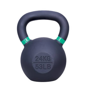 Kettlebell gietijzer - 24 kg - Zwart/Groen