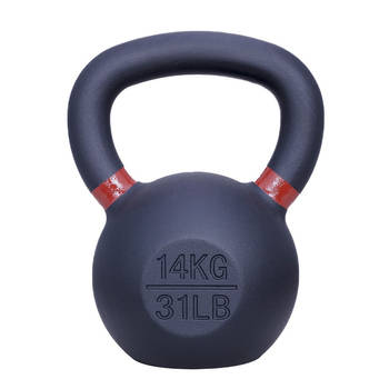 Kettlebell gietijzer - 14 kg - Zwart/Lichtbruin