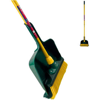 Synx Tools Klauwbezem en blik 28cm set - straatbezem - krallenbezem - Telescopische steel 70 - 140cm