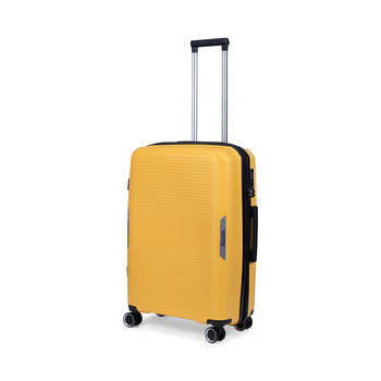 TravelZ Swinger middenmaat koffer 67cm met Expander - Trolley 75 ltr TSA-slot - Geel