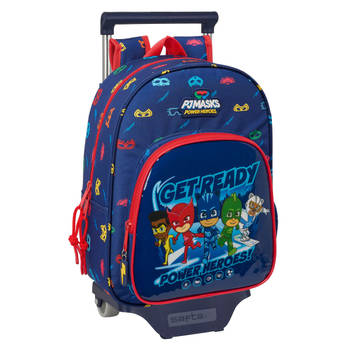 Schoolrugzak met Wielen PJ Masks Ready Marineblauw 26 x 34 x 11 cm