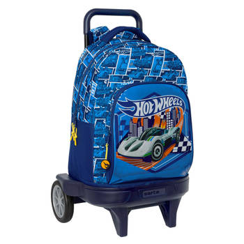 Schoolrugzak met Wielen Hot Wheels Sonny Marineblauw 33 x 45 x 22 cm