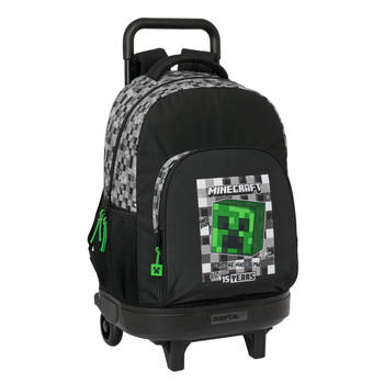 Schoolrugzak met Wielen Minecraft Zwart Groen Grijs 33 X 45 X 22 cm