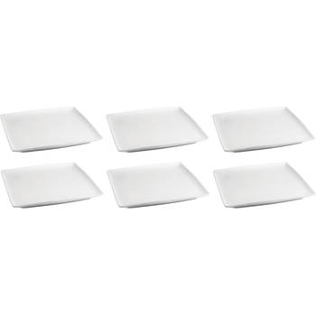 BonBistro Dinerbord Yong Squito 26 x 26 cm - Wit - 6 stuks