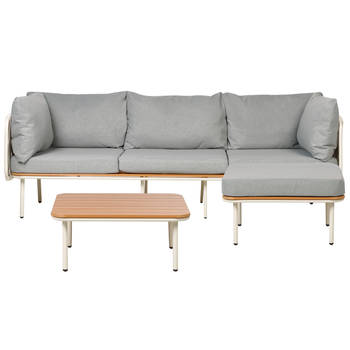 Beliani SENISE - Loungeset-Grijs-Aluminium