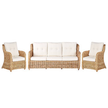 Beliani ALESSANO - Loungeset-Natuurlijk-Rotan