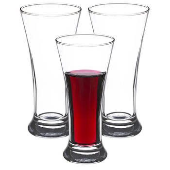 Secret de Gourmet drinkglazen/waterglazen - transparant glas - 6x stuks - 180 ml - Drinkglazen