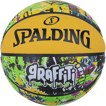 Spalding Graffiti basketbal geel maat 7