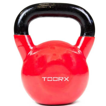 Toorx Fitness Kettlebell - Vinyl - Gekleurd 10 kg - Rood