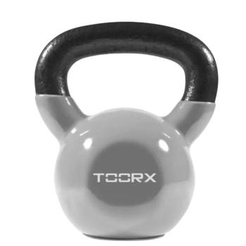 Toorx Fitness Kettlebell - Vinyl - Gekleurd 20 kg - Grijs