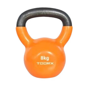 Toorx Fitness Kettlebell - Vinyl - Gekleurd 8 kg - Oranje