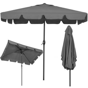 Springos Parasol Parasols Kantelbaar Met Ventilatie Donkergrijs 200 X 130 cm