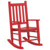 vidaXL Schommelstoel voor kinderen massief populierenhout rood