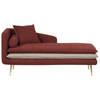 Beliani GONESSE - Chaise longue-Rood-Polyester