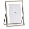 Giftdecor Fotolijstje voor 10 x 15 cm foto - zilver - metaal - Modern - frame 16 x 21 cm - Fotolijsten