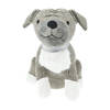 H&S Collection Deurstopper - hond - licht grijs - 27 x 20 x 27 cm - polyester - dieren thema deurstoppers - Deurstoppers
