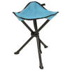 Redcliffs Opvouwbaar krukje - driepoot - camping/outdoor - lichtblauw - D34 x H40 cm - Campingkrukjes