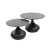 Hoyz Collection - Salontafel Drop Shape - 3D Zwart Bruin - Set van 2