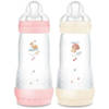 Set van 2 Babyflessen - MAM - Easy Start - Klassiek Anti-Colic - 320 ml - Doorstroomsnelheid 3 speen - Candy + Cotton