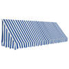 vidaXL Luifel 350x120 cm blauw en wit