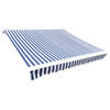 vidaXL Luifeldoek 3x2,5 m canvas blauw en wit