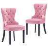 vidaXL Eetkamerstoelen 2 st fluweel roze