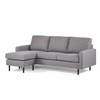 Giga Meubel - Chaise Longue Bank - Grijs Stof/Metaal - 3-Zits Links - Malmo