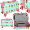 PerPhoenix Ride On Reiskoffer Kinderen ijsjes Motief 45 cm x 31,5 cm x 22 cm