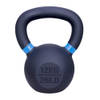 Kettlebell gietijzer - 12 kg - Zwart/Blauw