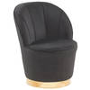 Beliani ALBY - Fauteuil-Zwart-Fluweel