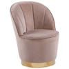 Beliani ALBY - Fauteuil-Beige-Fluweel