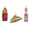 Decoris Kersthangers Frans thema - 3x - glas - ornamenten - Kersthangers