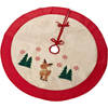 Ronde kerstboomrok - Kerstboomkleed - Boomdeken - Rendier - 90 x 90 cm