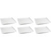 BonBistro Dinerbord Yong Squito 26 x 26 cm - Wit - 6 stuks