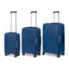 TravelZ Swinger Kofferset 3-delig- Lichtgewicht koffers met TSA-slot - Blauw