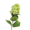 Bellatio Design Kunstbloem Pluimhortensia/hydrangea XL - 85 cm - lichtgroen - kunst zijdebloem - Kunstbloemen