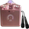 N-GEAR Disco Star 710 Space Pink - Bluetooth Speaker - Karaokeset - Partybox met Sterrenprojector & 2 Microfoons