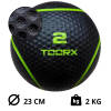 Toorx Fitness Medicine Ball 1 - 6 kg Full Black 2 kg - Groen