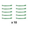 Toorx Fitness Weerstandsbanden Set van 10 stuks Medium - 30 cm - Groen