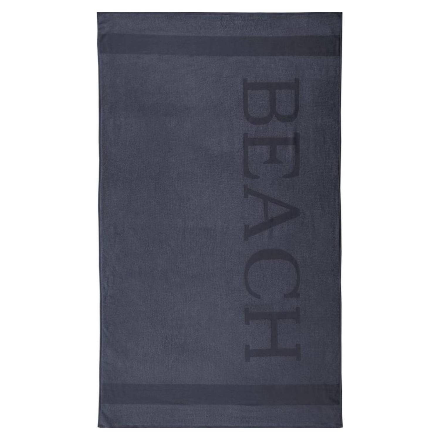 Droomtextiel® Beach Strandlaken xxl 100x200 cm - Grijs - 100% Zacht Katoen - Sterke Kwaliteit